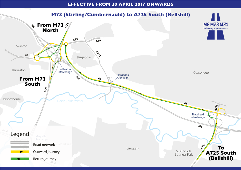 Transport Scotland M73 30 April Eastbound