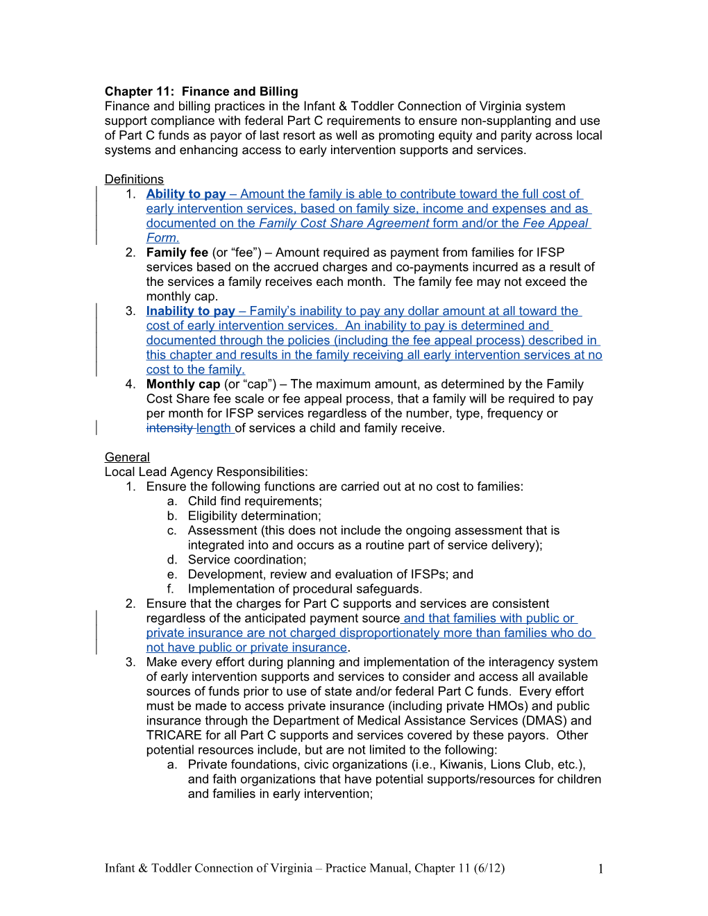 Chapter 11: Finance and Billing