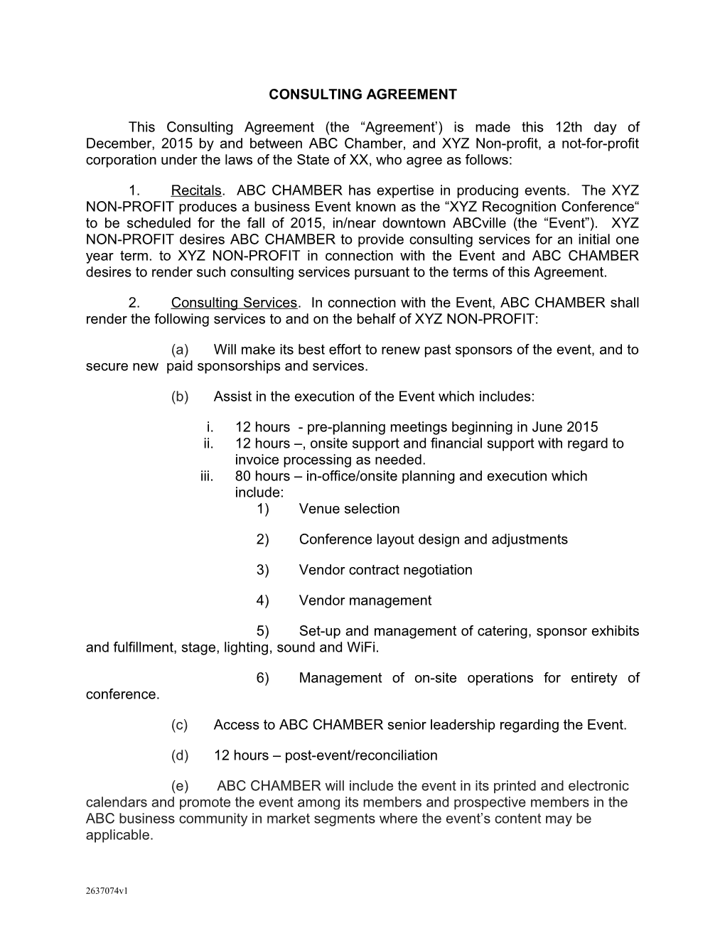 Chamber-AAF-Consulting Contract Revised - 1-30-2015