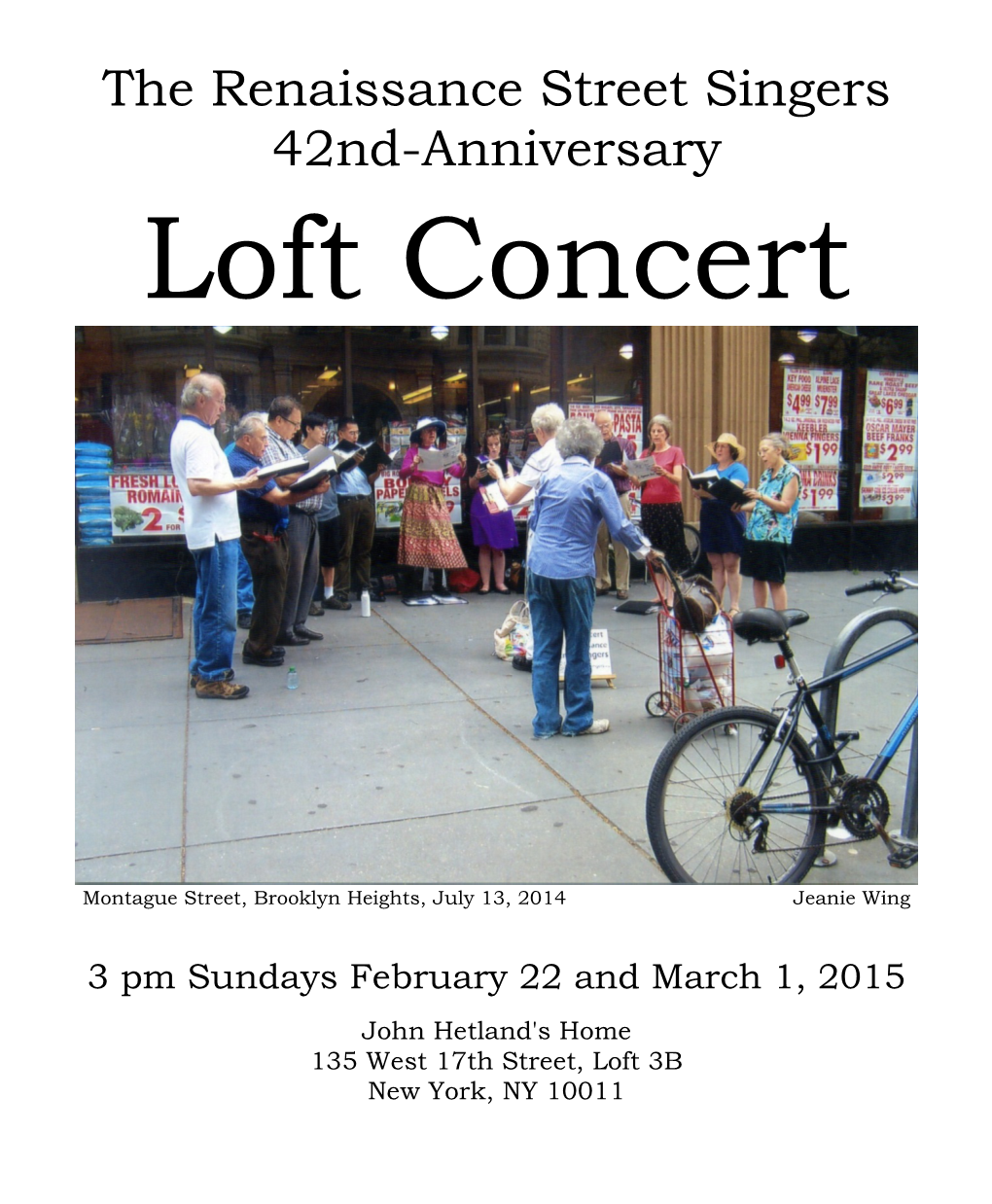 Loft Concert Program