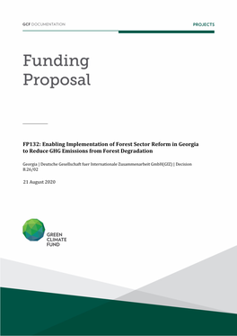 FP132: Enabling Implementation of Forest Sector Reform in Georgia to Reduce GHG Emissions from Forest Degradation