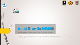 Inside with MWR Stay-At-Home with Ideas to Plan You Next Leisure Vacation…