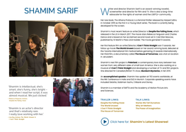 Shamim Sarif Is an Award-Winning Novelist, SHAMIM SARIF Screenwriter and Director for Film and TV
