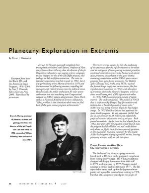Planetary Exploration in Extremis
