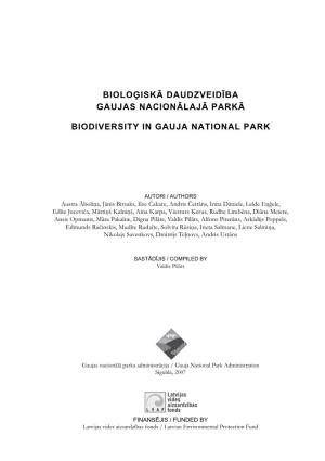 Bioloģiskā Daudzveidība Gaujas Nacionālajā Parkā