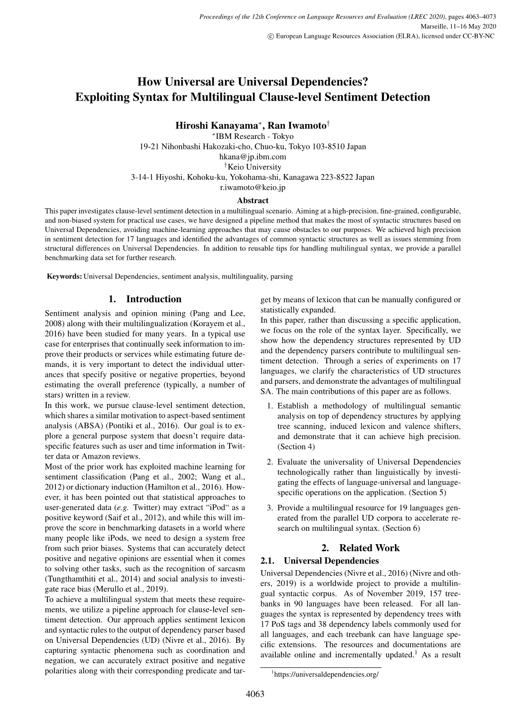 How Universal Are Universal Dependencies? Exploiting Syntax for Multilingual Clause-Level Sentiment Detection