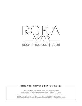 Chicago Private Dining Guide