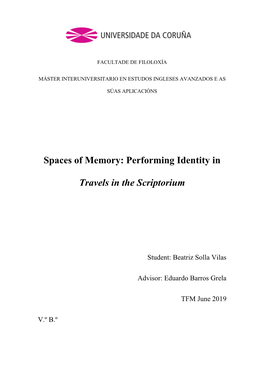 Spaces of Memory: Performing Identity In