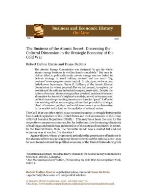 The Business of the Atomic Secret: Discerning the Cultural Dimension