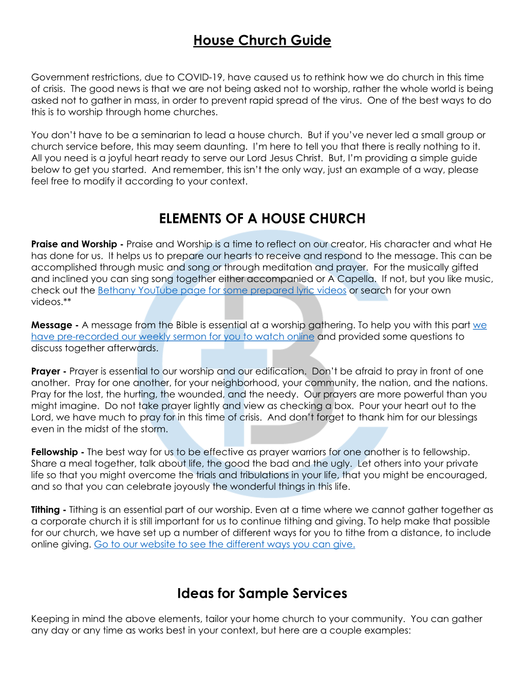 House Church Guide