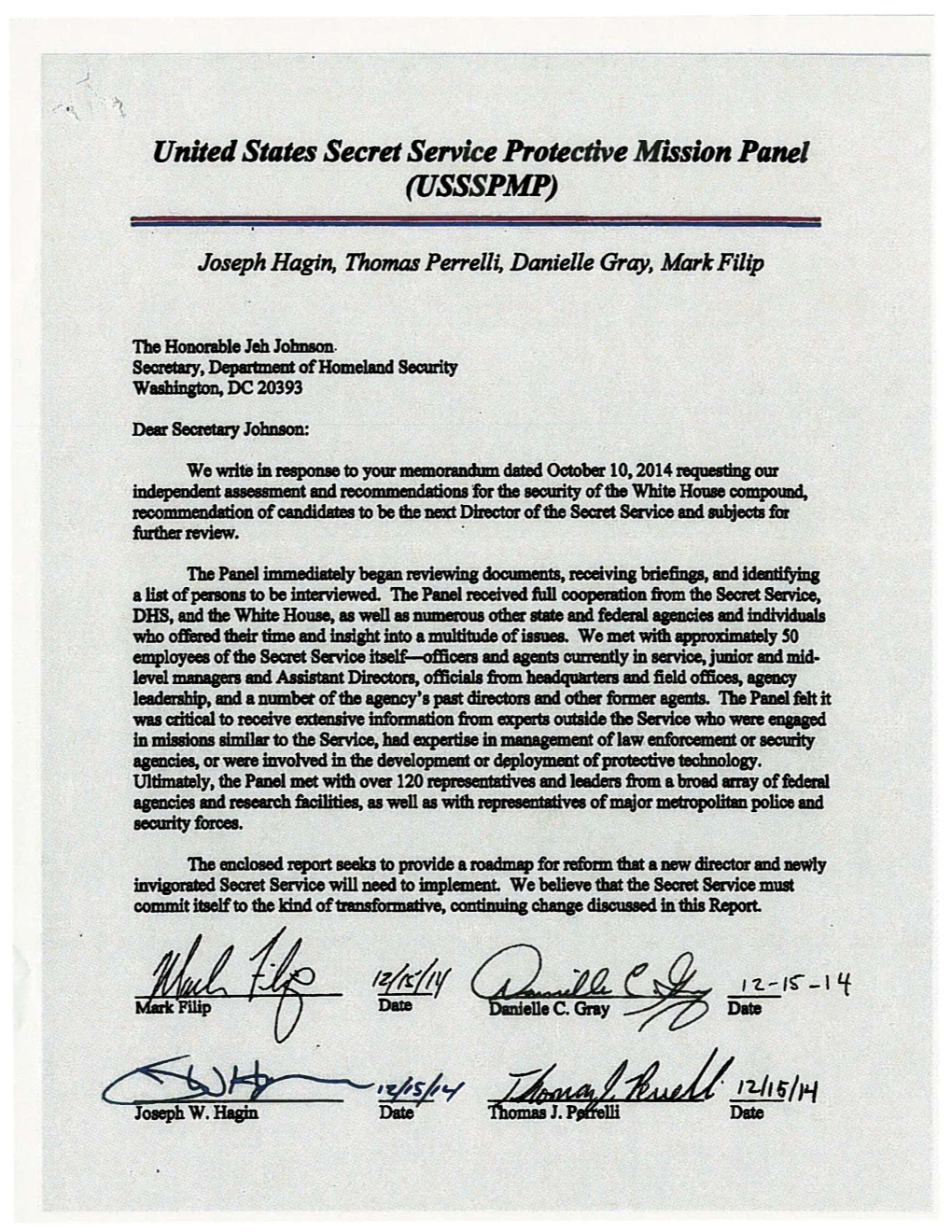 United States Secret Service Protective Mission Panel (USSSPMP)