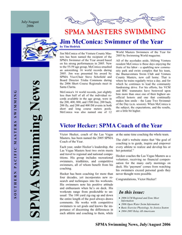 Jim Mcconica: Swimmer of the Year by Tim Hedrick