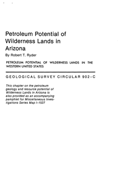 Petroleum Potential of Wilderness Lands in Arizona by Robert T