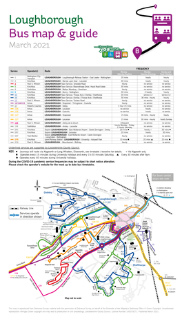 Loughborough Bus Map and Guide