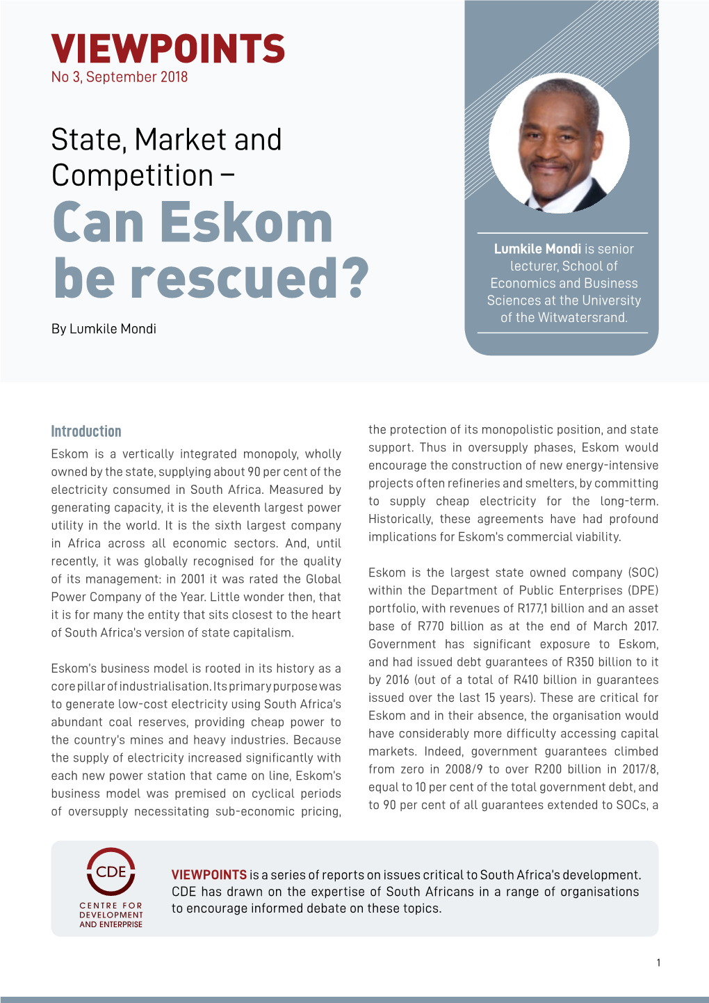 Can Eskom Be Rescued?