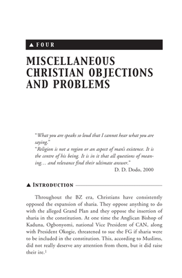 Miscellaneous Christian Objections and Problems