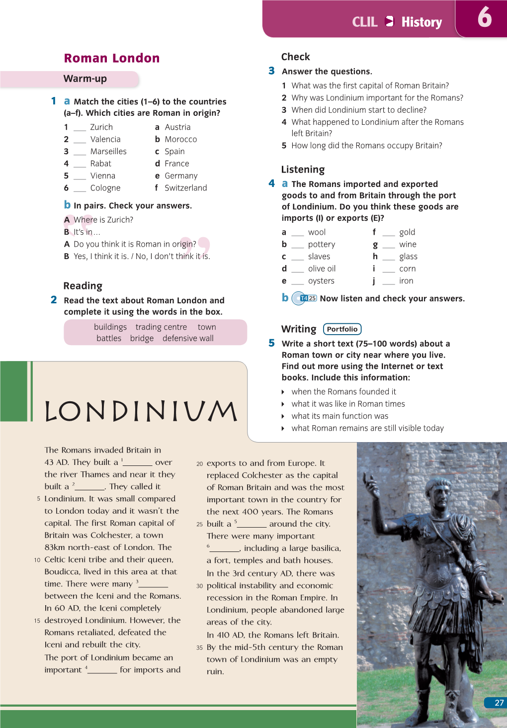Londinium Important for the Romans? (A–F)