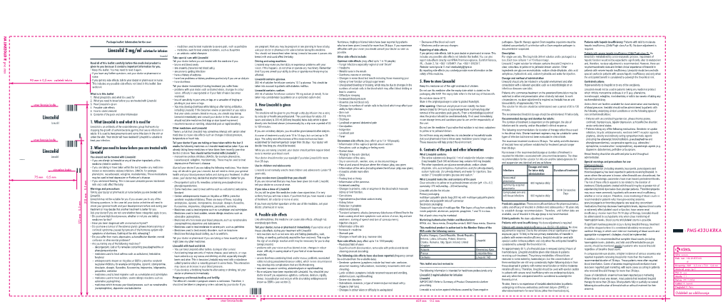 Linezolid 2 Mg/Ml Solution for Infusion