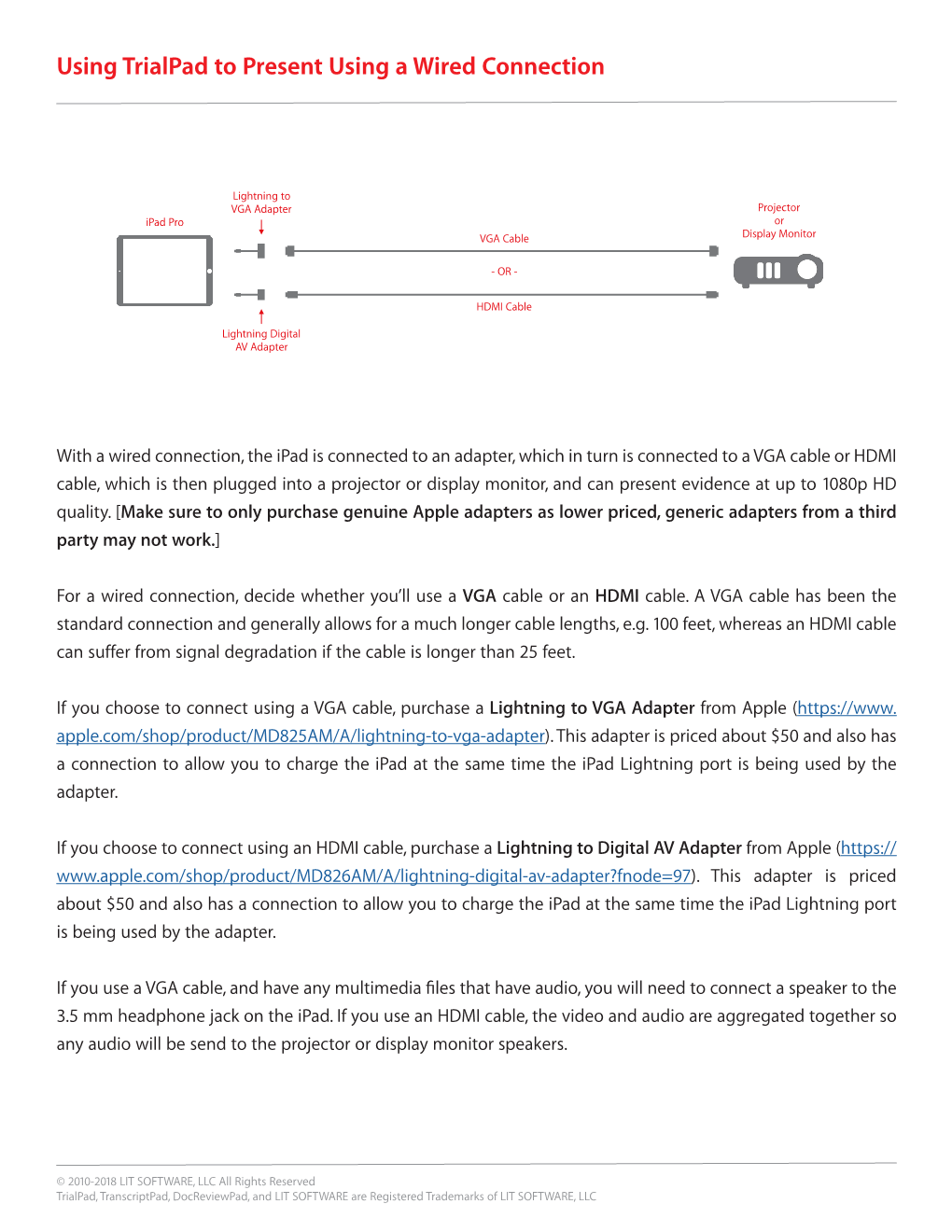 Using Trialpad to Present Using a Wired Connection