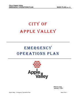 EMERGENCY OPERATIONS PLAN BASIC PLAN (Rev