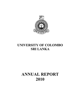 University of Colombo for the Year 2010