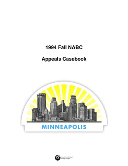 1994 Fall NABC Appeals Casebook
