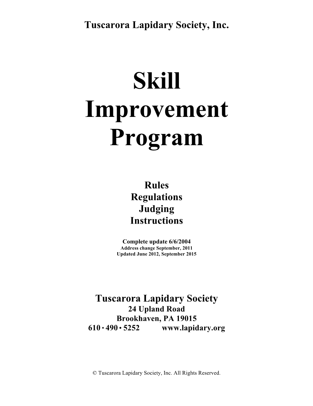 SKIP — the TLS Skill Improvement Program