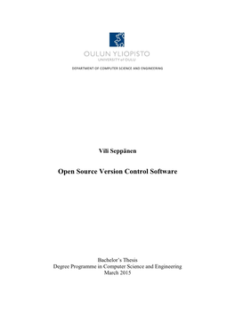 Open Source Version Control Software