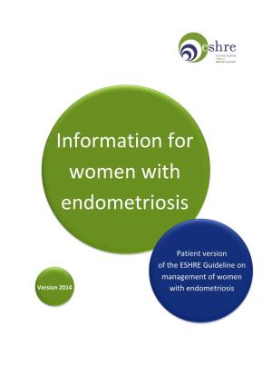 Information for Women with Endometriosis