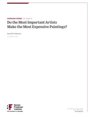 Do the Most Important Artists Make the Most Expensive Paintings?