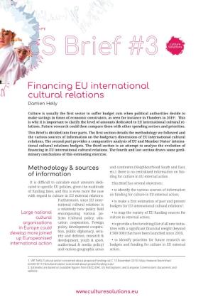 Financing EU International Cultural Relations Damien Helly
