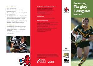 Rugby League Development League • Be Sunsmart