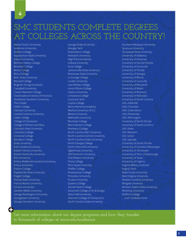 Smc Students Complete Degrees at Colleges Across the Country!