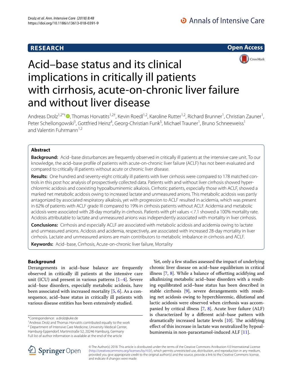 Acid–Base Status and Its Clinical Implications in Critically Ill Patients