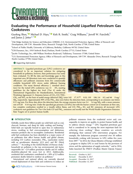 Evaluating the Performance of Household Liquefied Petroleum