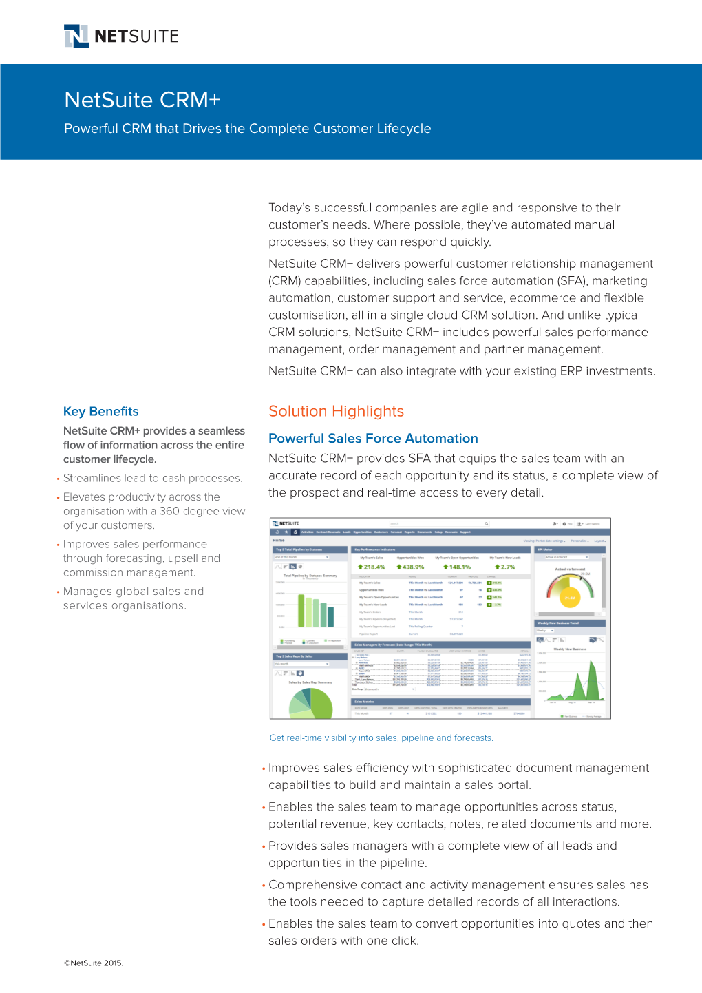 Netsuite CRM+ Powerful CRM That Drives the Complete Customer Lifecycle