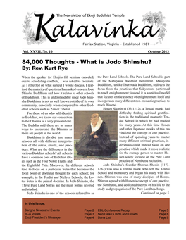 84,000 Thoughts - What Is Jodo Shinshu? By: Rev