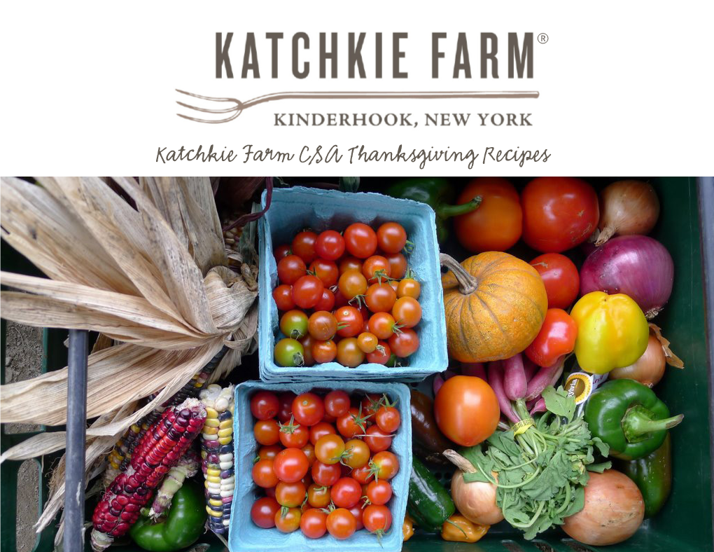 Katchkie Farm CSA Thanksgiving Recipes