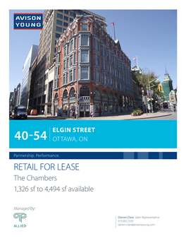 RETAIL for LEASE the Chambers 1,326 Sf to 4,494 Sf Available