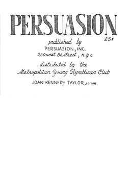 Persuasion, Vol. 2 No. 4 1965