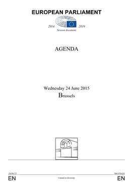 En En European Parliament Agenda