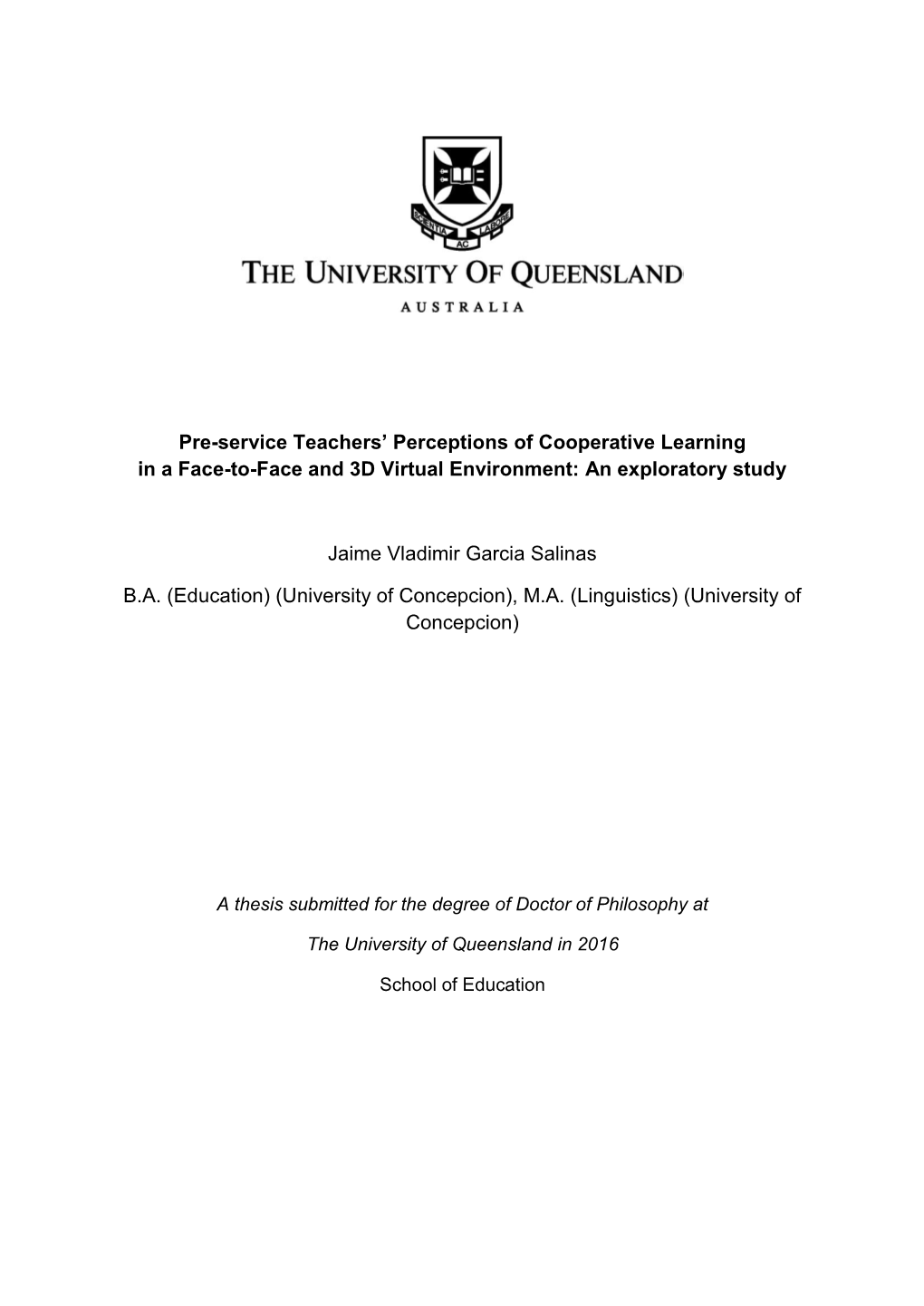 Pre-Service Teachers' Perceptions of Cooperative Learning in a Face-To