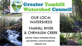 Our Watersheds Yamhill River & Chehalem Creek
