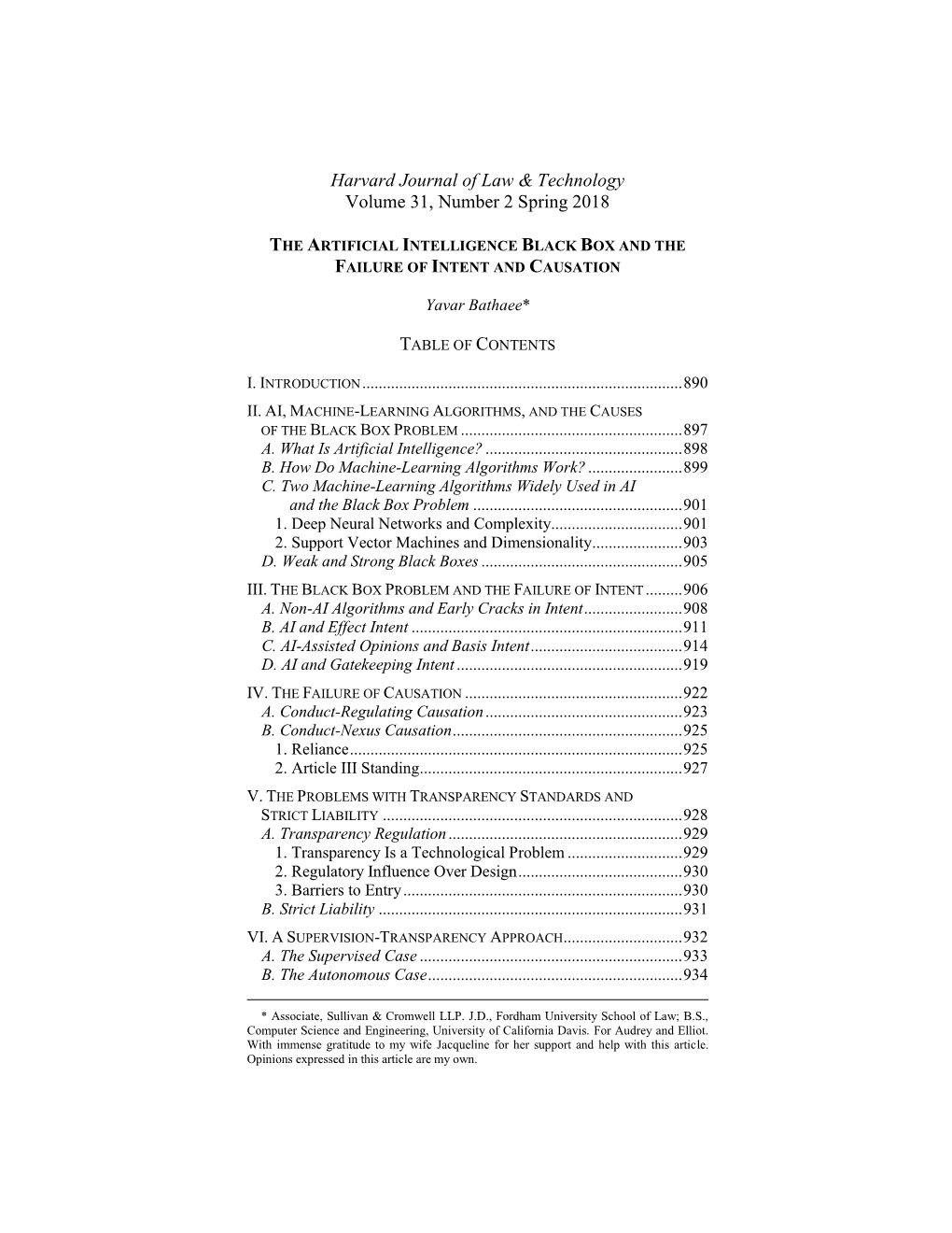 (2018) the Artificial Intelligence Black Box and the Failure of Intent And