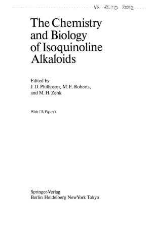 The Production of Isoquinoline Alkaloids by Plant Sell