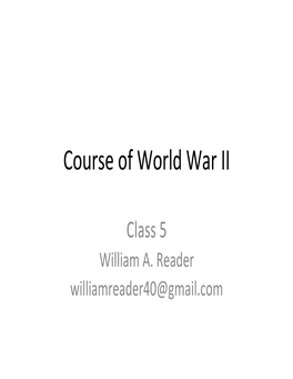 Course of World War II