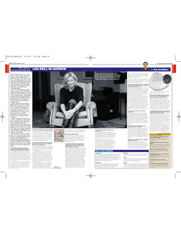 With NELL MCANDREW by Rob Mcgibbon INTERVIEW “About a Year Ago, Three Papers Did a Story Cream…”