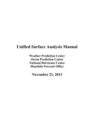 Unified Surface Analysis Manual