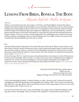 Lessons from Birds, Bones, and the Body