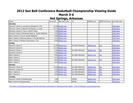 2012 Sun Belt Conference Basketball Championship